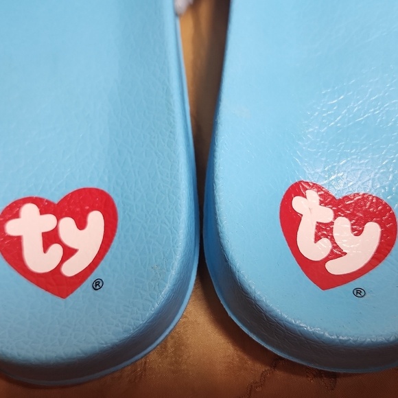 TY Kids Unicorn Slippers - Blue and White - Picture 6 of 9